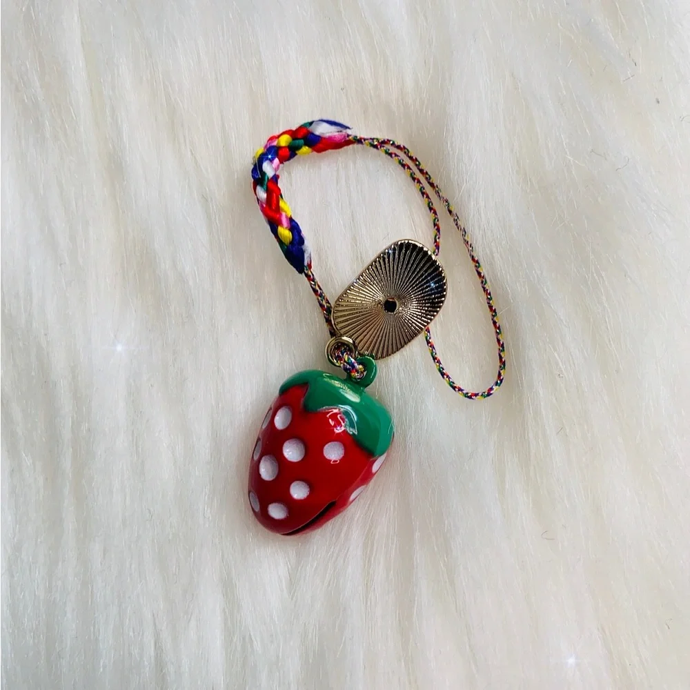 Strawberry bell phone charm